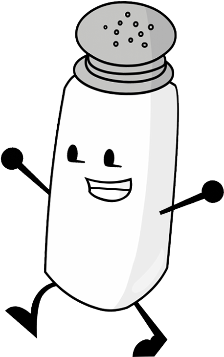 Happy Salt Shaker Cartoon PNG Image