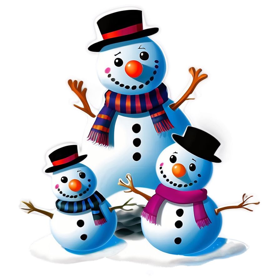 Happy Snowman Family Png 66 PNG Image