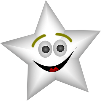 Happy Star Character PNG Image