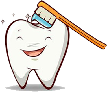 Happy Tooth Brushing Cartoon PNG Image