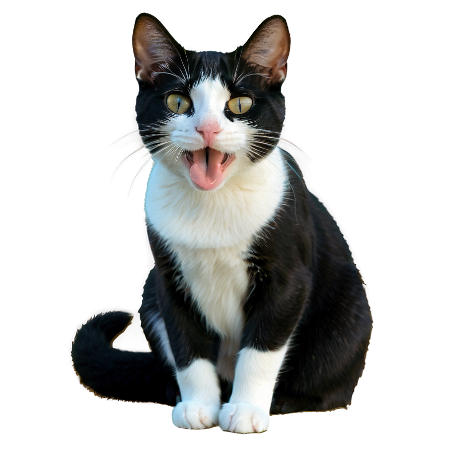 Happy Tuxedo Cat Png 2 PNG Image