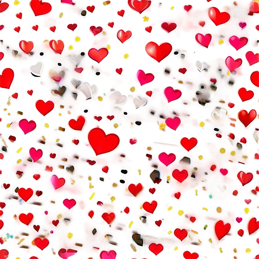 Happy Valentine's Day Heart Confetti Png Ldp PNG Image