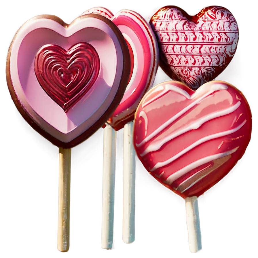 Happy Valentine's Day Heart Lollipop Png Him PNG Image