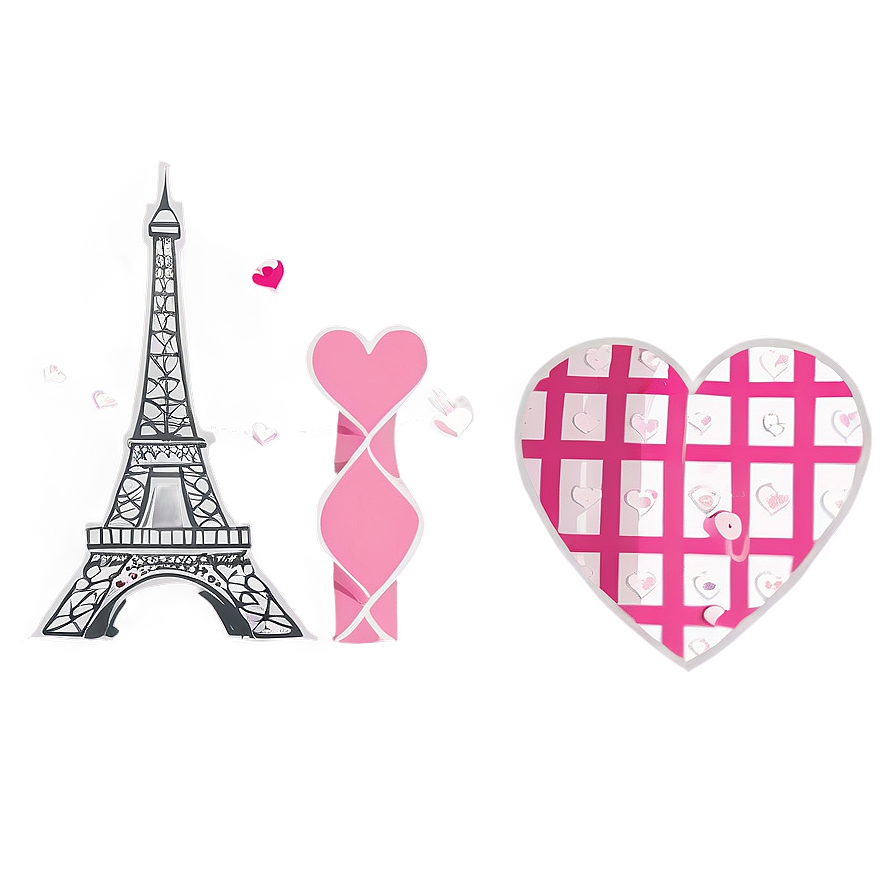 Happy Valentine's Day Paris Theme Png 06202024 PNG Image