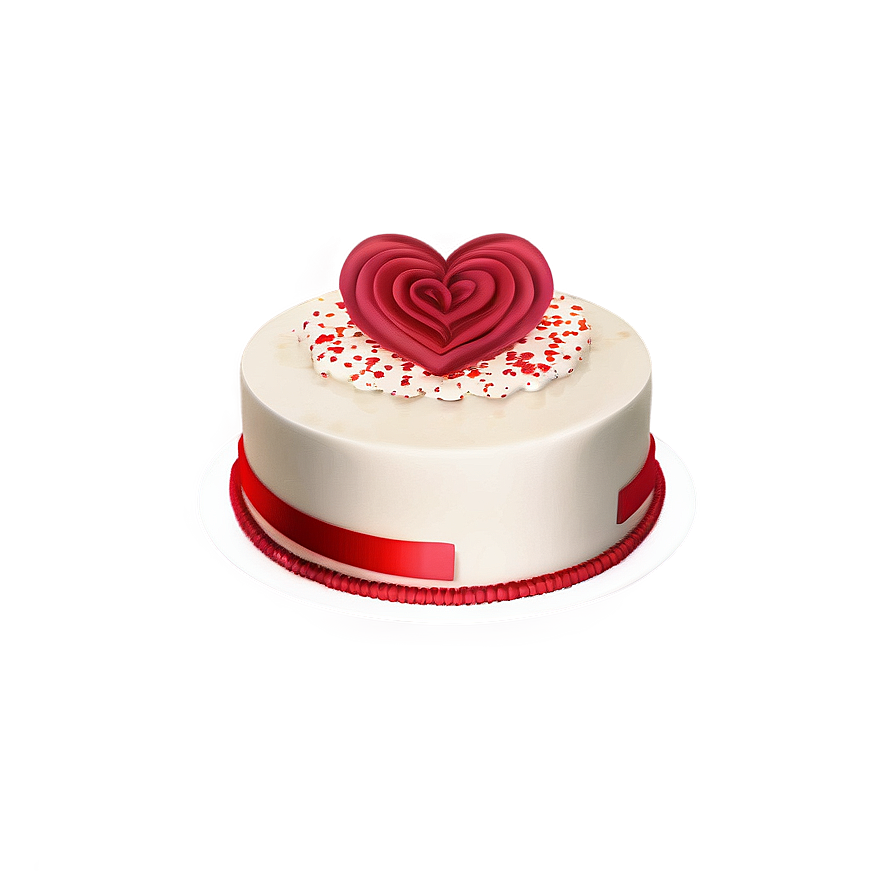 Happy Valentine's Day Red Velvet Cake Png Xsc PNG Image