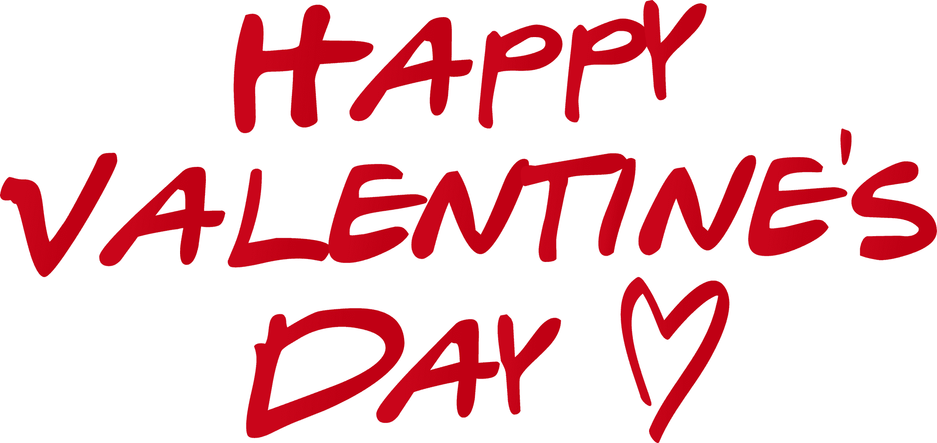 Happy Valentines Day Handwritten Message PNG Image