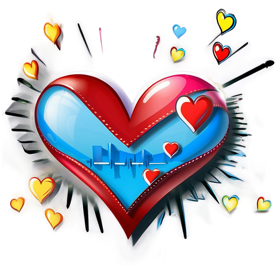 Happy Valentines Day Heartbeat Png Cyw PNG Image