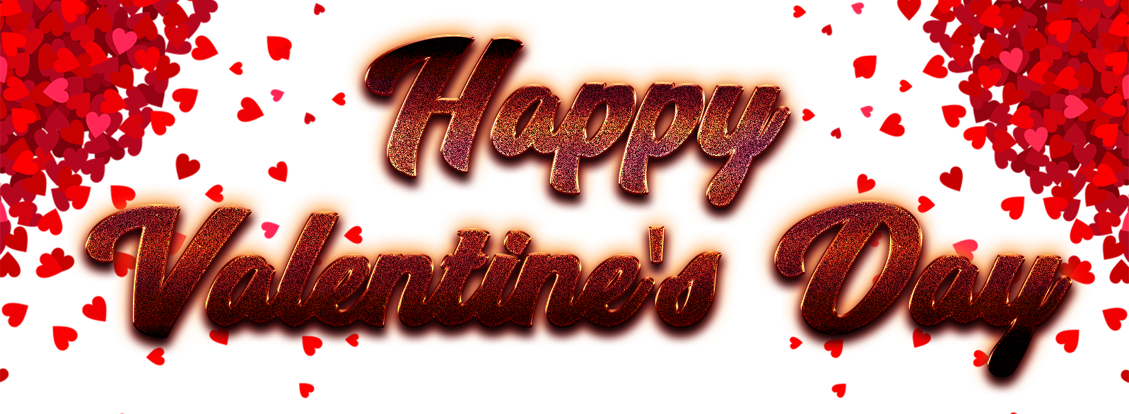 Happy Valentines Day Hearts Background PNG Image