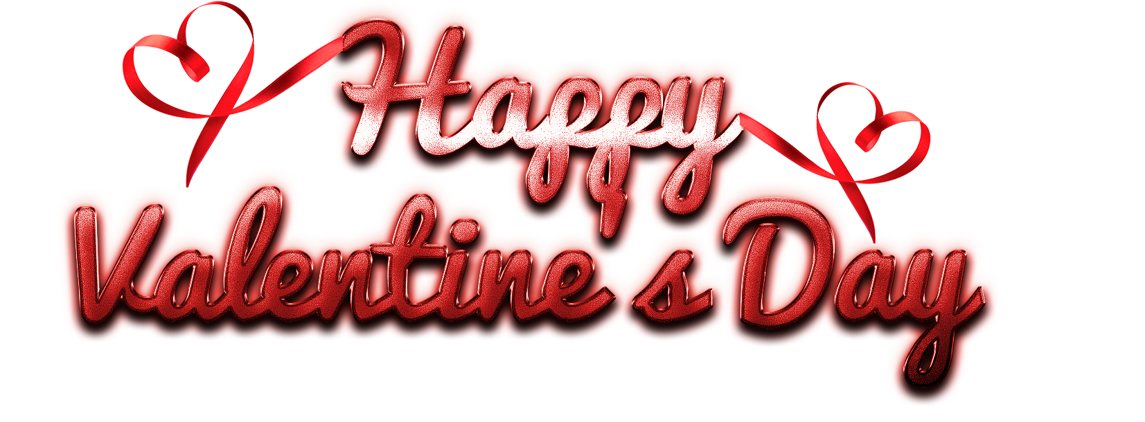 Happy Valentines Day3 D Text Graphic PNG Image