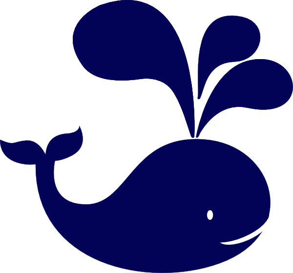 Happy Whale Cartoon Clipart PNG Image