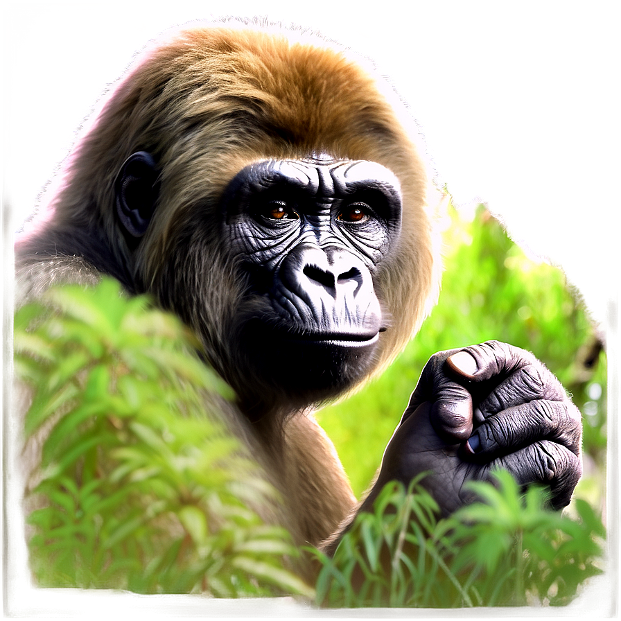 Harambe Peaceful Gorilla Png Jmc PNG Image