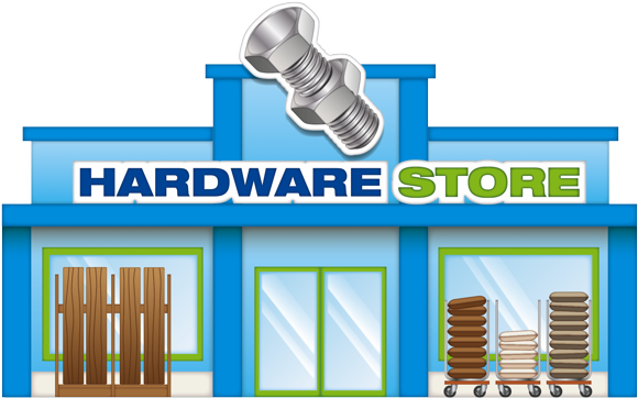 Hardware Store Front Illustration PNG Image