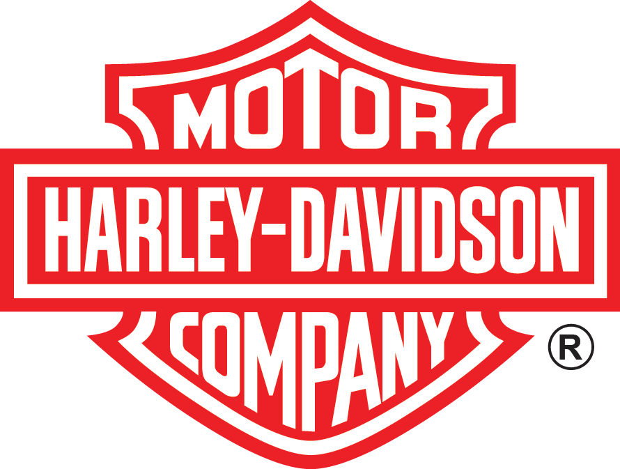 Harley Davidson Logo Redand White PNG Image