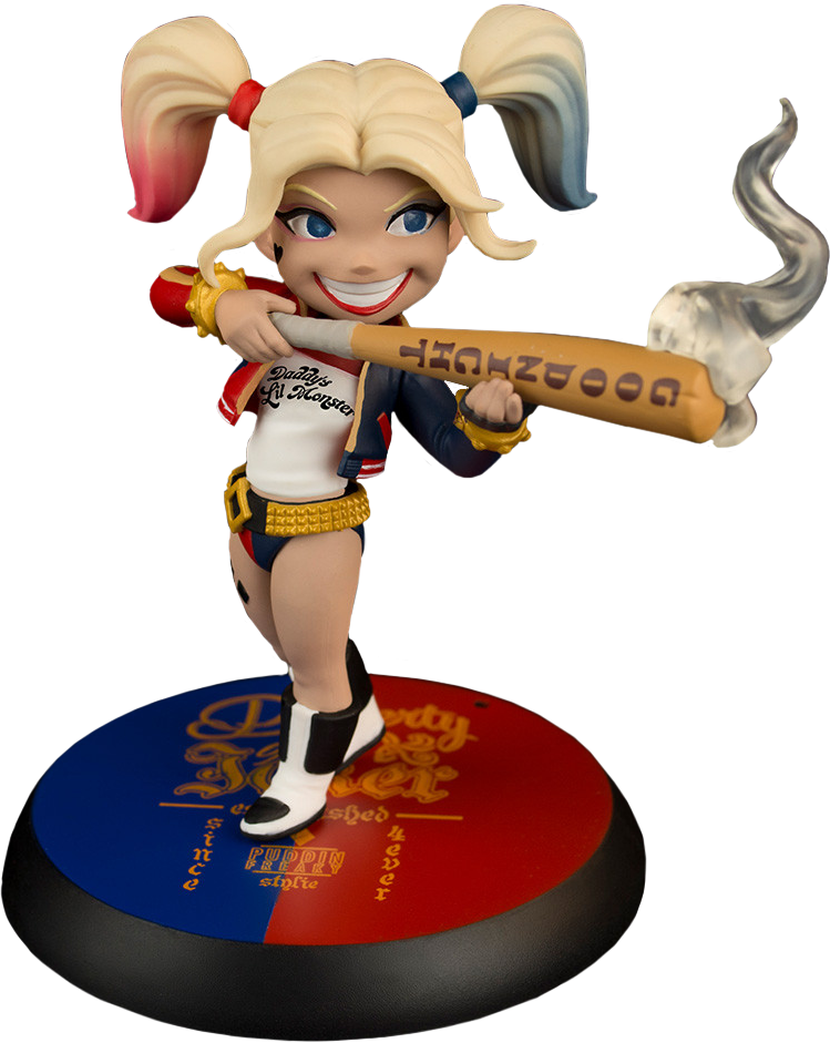 Harley Quinn Figure With Bat PNG Image