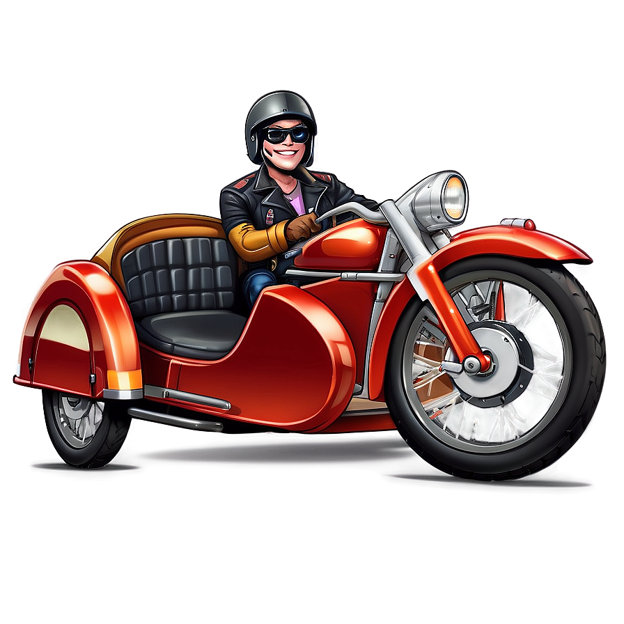 Harley Sidecar Fun Illustration Png 76 PNG Image