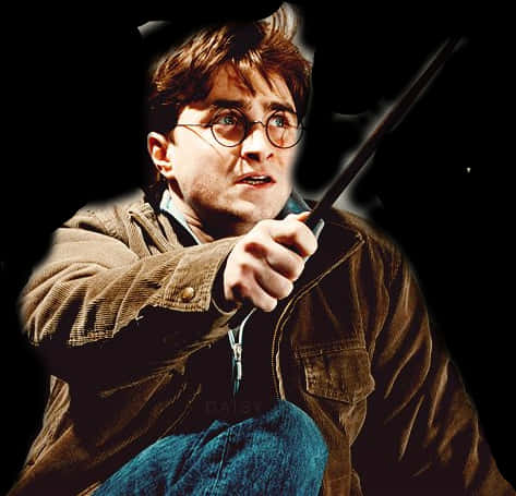 Harry Potter Wand Duel Stance PNG Image