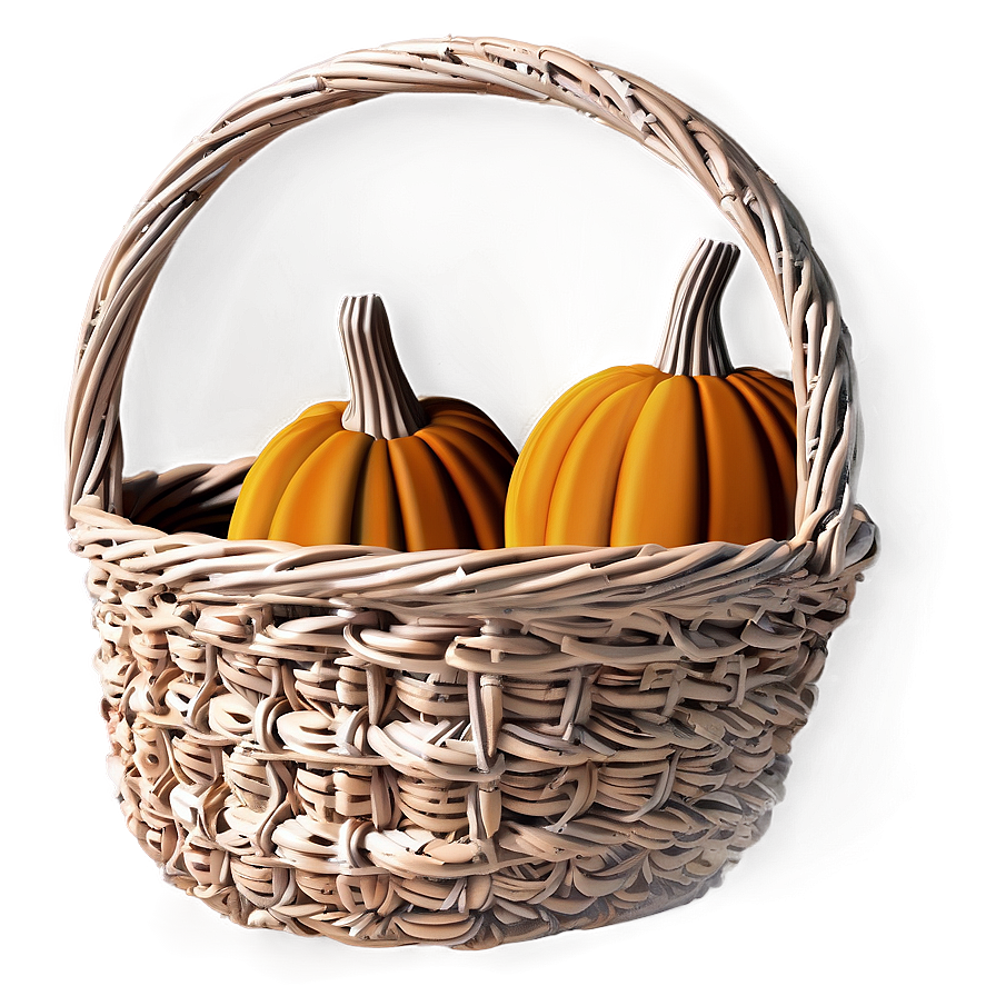 Harvest Pumpkin Basket Png Hpv17 PNG Image