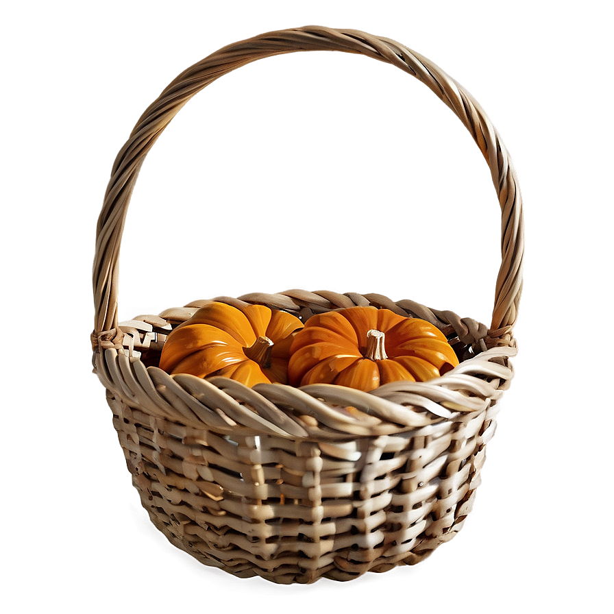 Harvest Pumpkin Basket Png Xad PNG Image