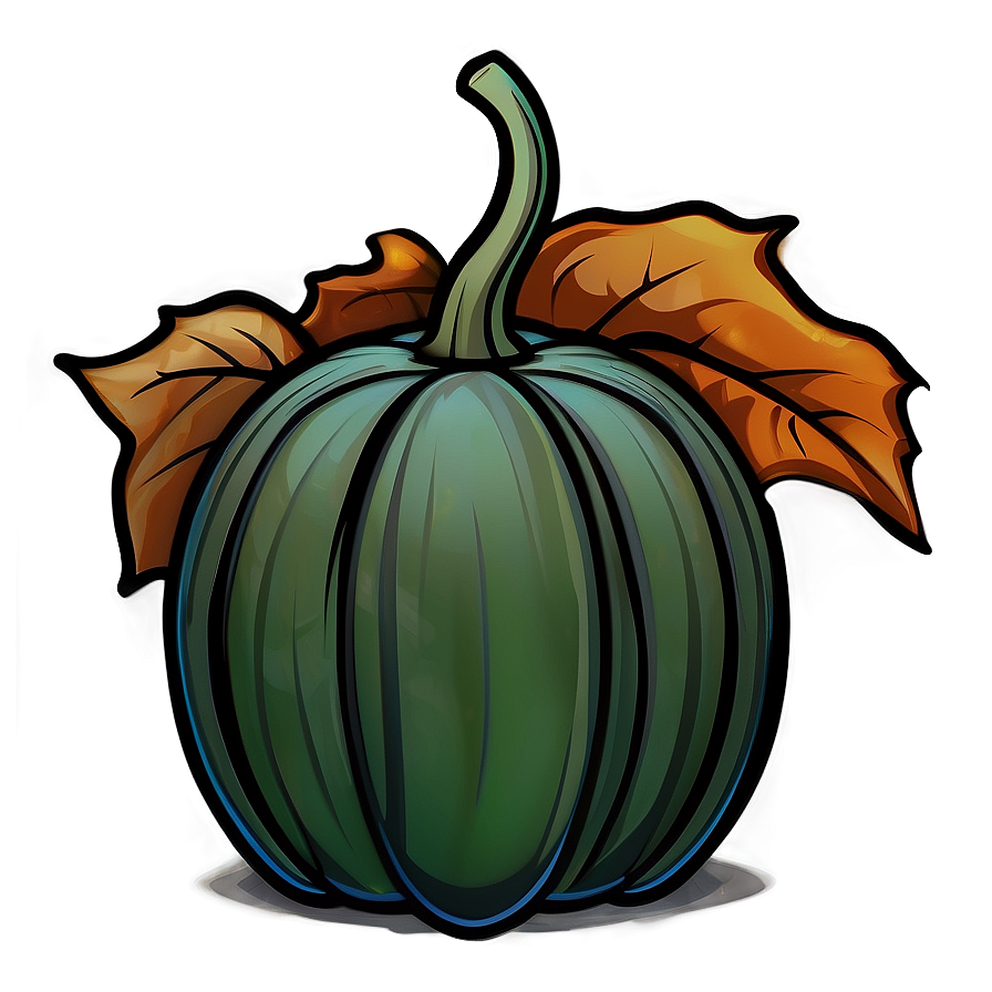 Harvest Pumpkin Outline Scene Png Dlq21 PNG Image