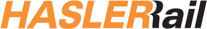 Hasler Rail Logo Orange Background PNG Image