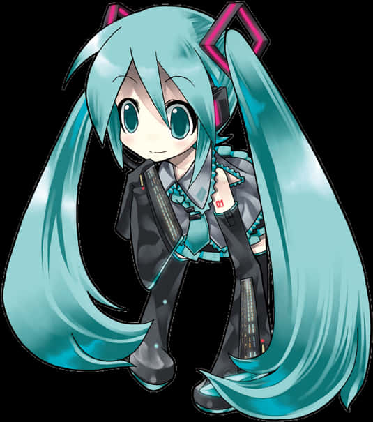 Hatsune Miku Vocaloid Character PNG Image