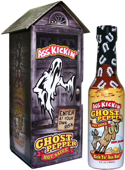 Haunted Hot Sauce Packagingand Bottle PNG Image