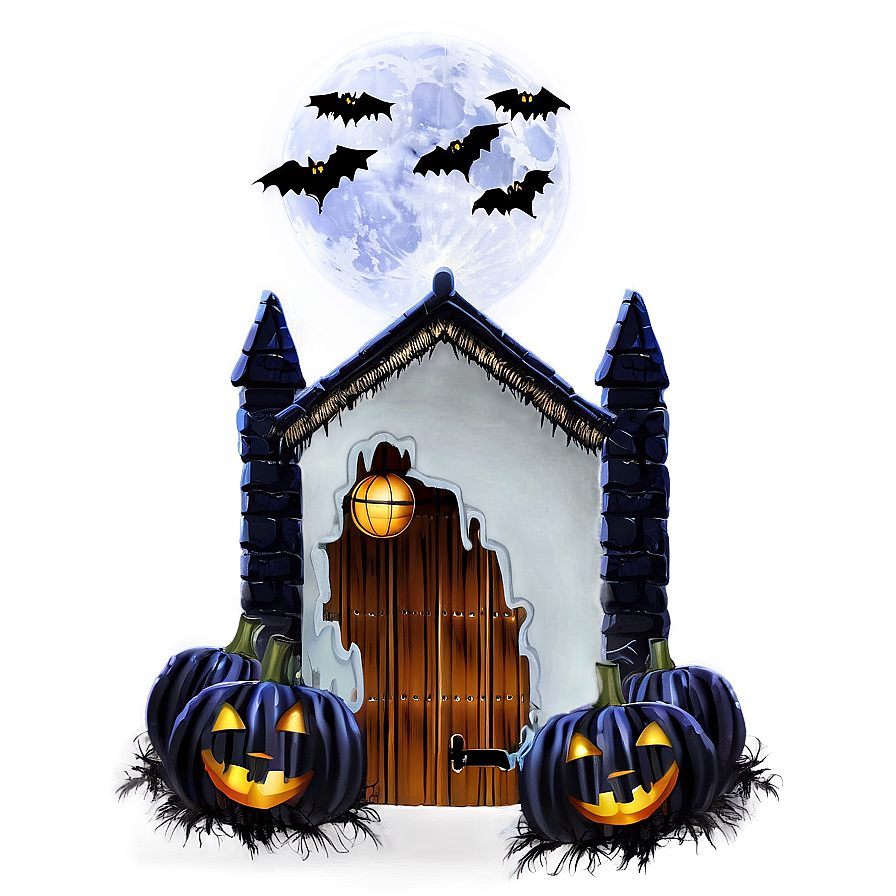 Haunted House Decorations Png 06212024 PNG Image