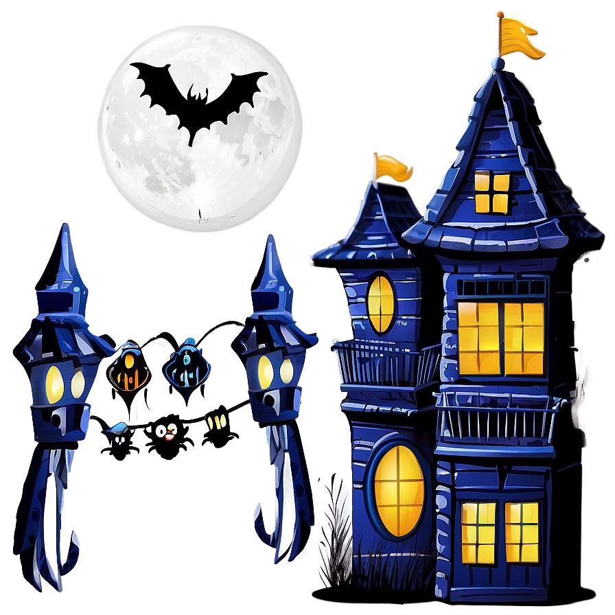 Haunted House Decorations Png 37 PNG Image