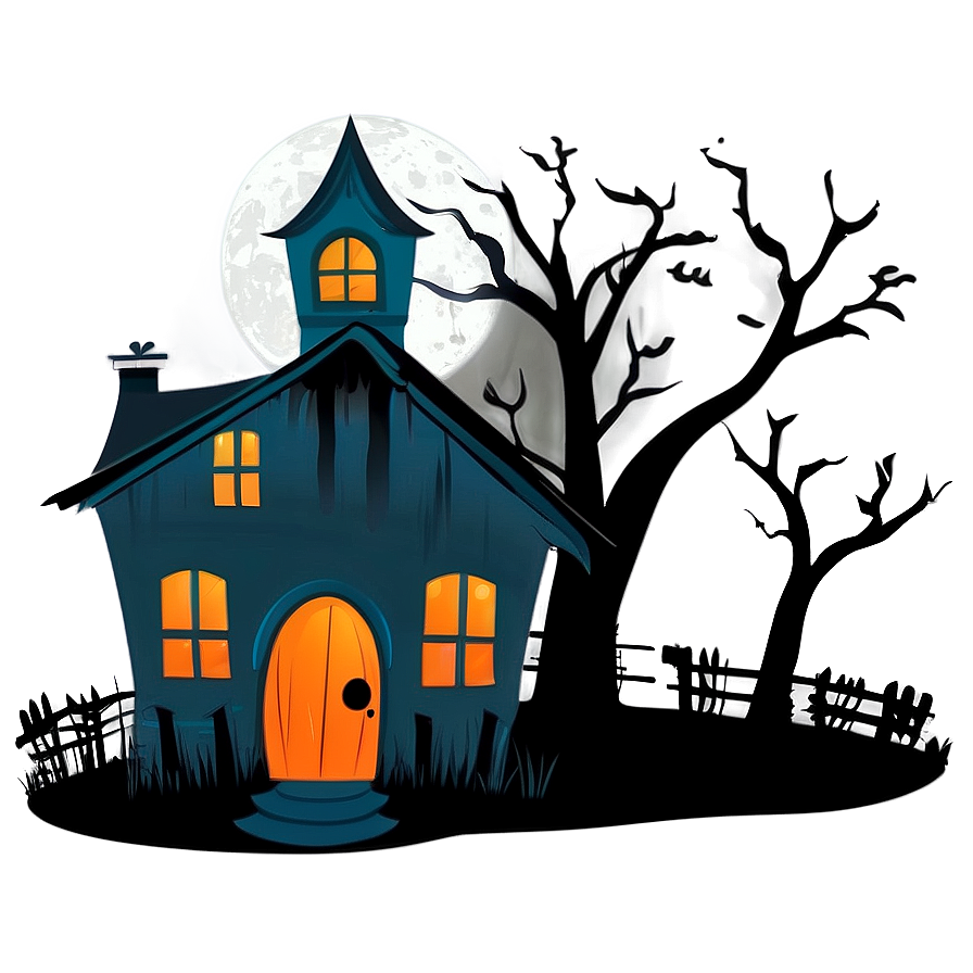 Haunted House Halloween Cartoon Png 12 PNG Image