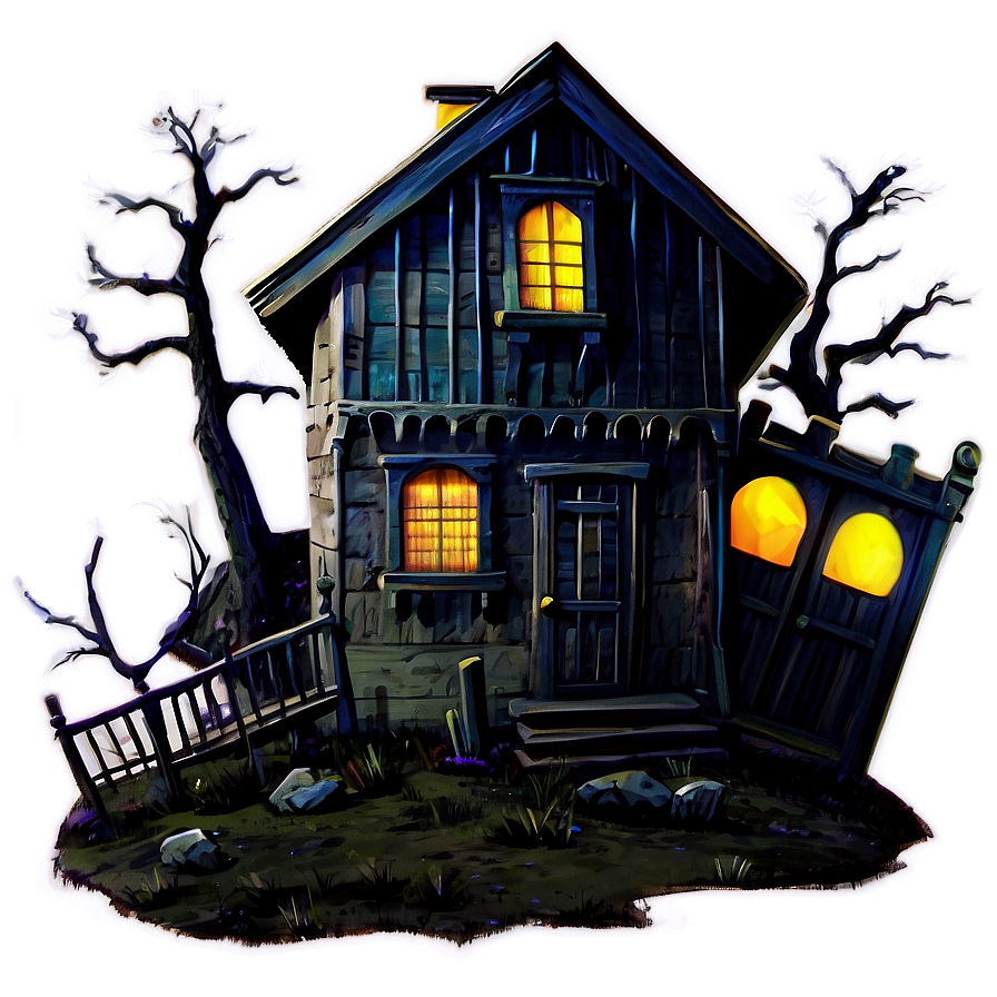 Haunted_ House_ Illustration.png PNG Image