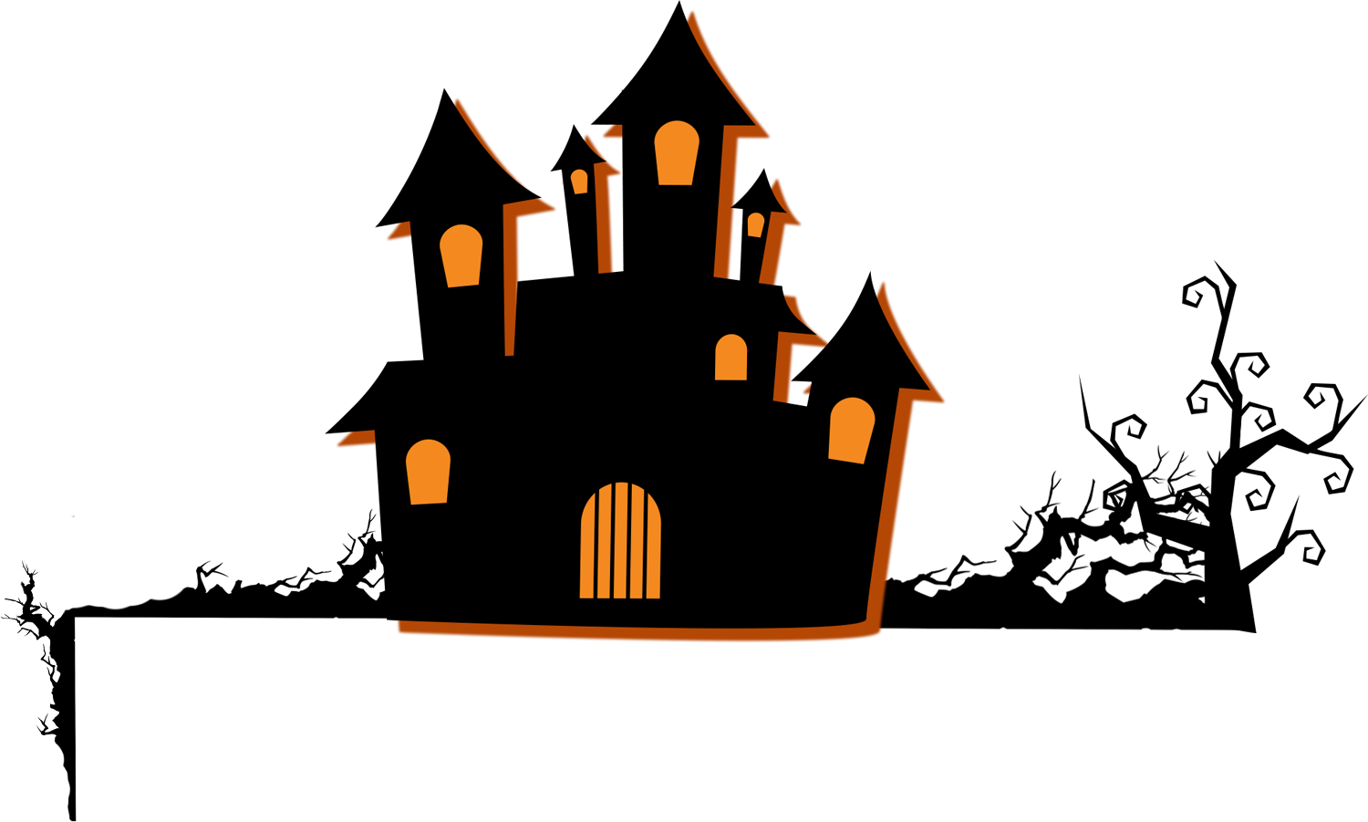 Haunted_ House_ Silhouette_ Halloween PNG Image