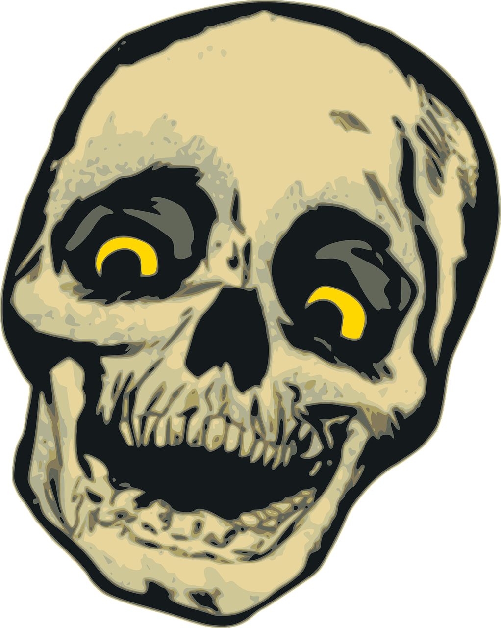 Haunted House Skull Graphic PNG Image