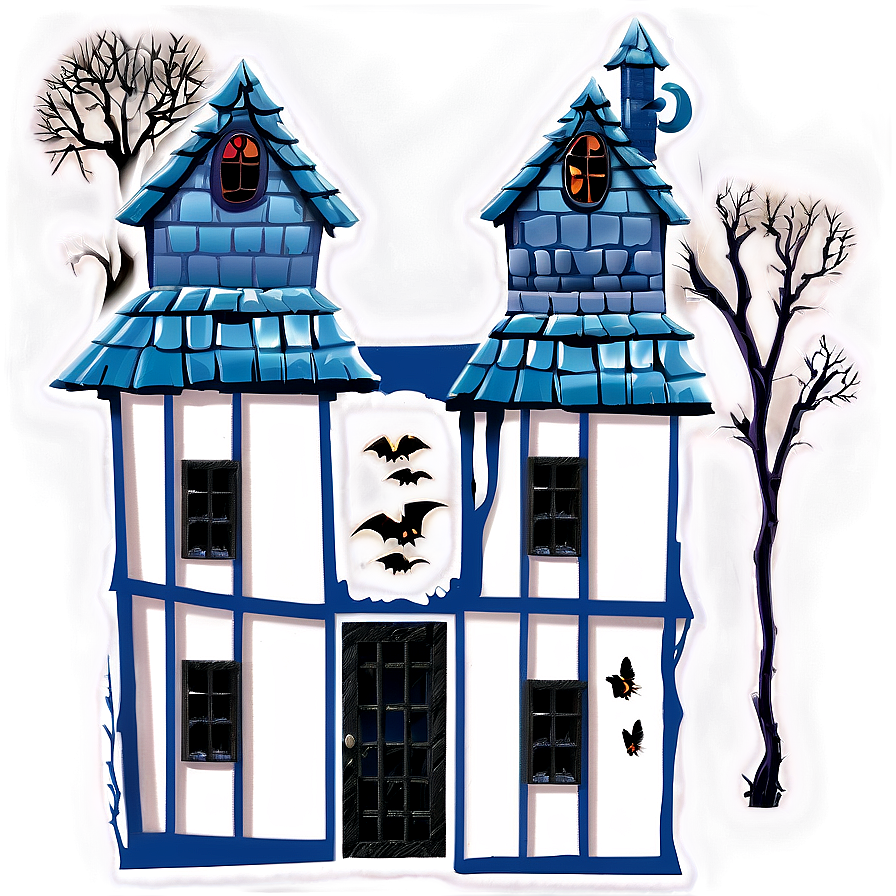 Haunted House With Broken Windows Png Gpc PNG Image