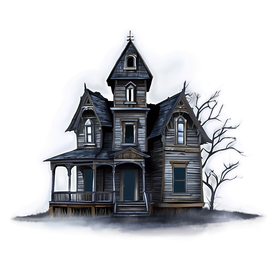 Haunted House With Fog Png 05242024 PNG Image