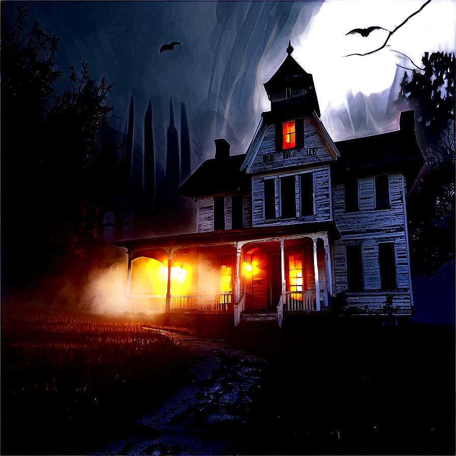 Haunted House With Fog Png 86 PNG Image