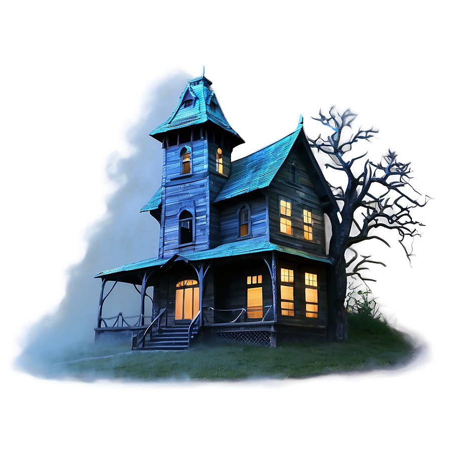 Haunted House With Fog Png Udk52 PNG Image