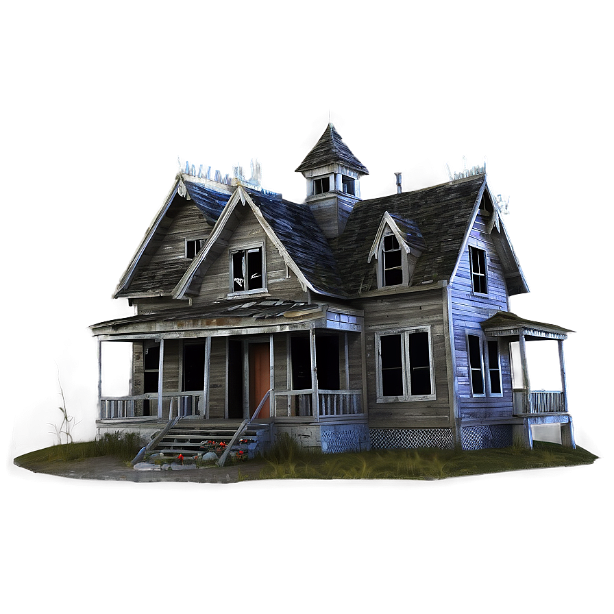 Haunted House With Zombies Png Vhi PNG Image