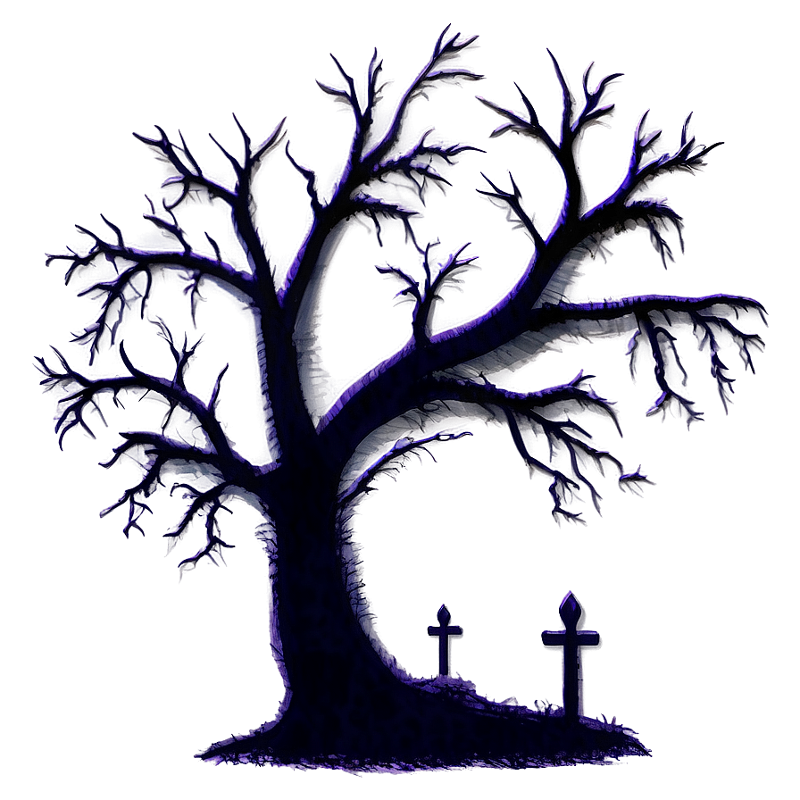 Haunted Tree Silhouette Png Puo98 PNG Image