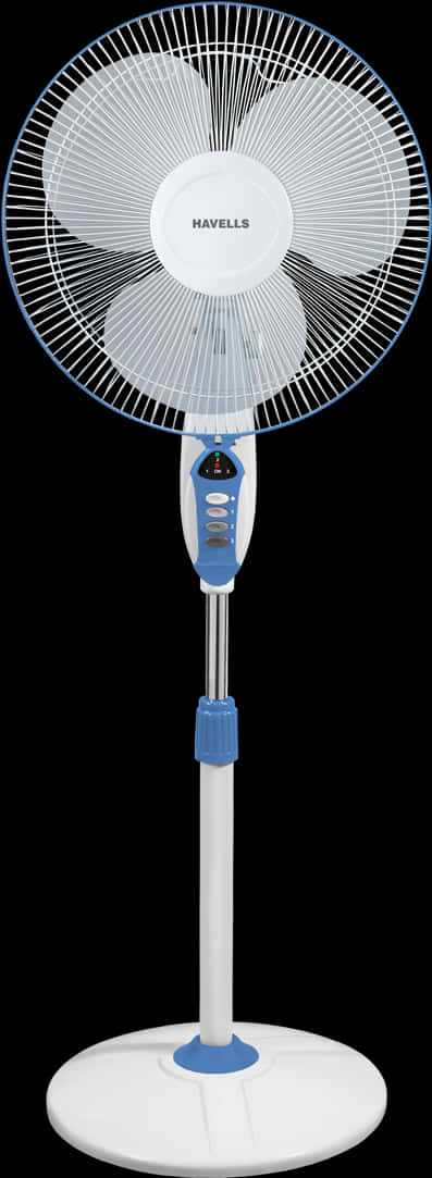 Havells Standing Fan White Blue PNG Image