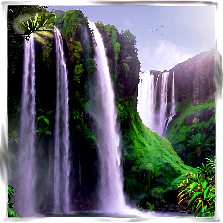 Hawaiian Islands Waterfall Oasis Png 35 PNG Image