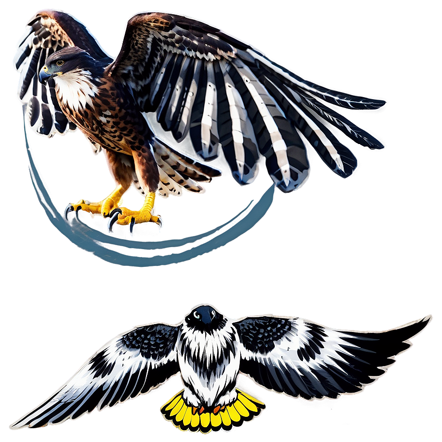 Hawk And Falcon Comparison Png 06122024 PNG Image