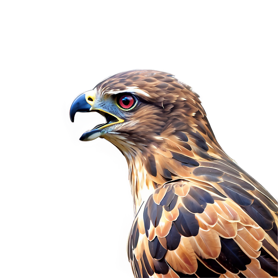 Hawk In Folk Art Png Qkr PNG Image