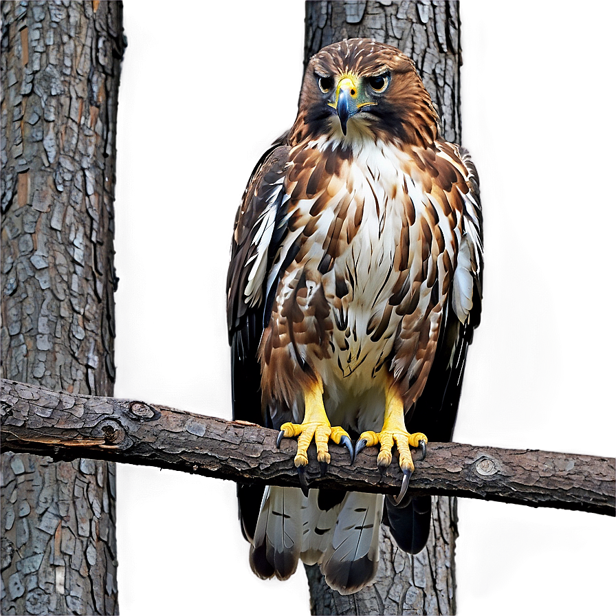 Hawk In Forest Setting Png 06122024 PNG Image