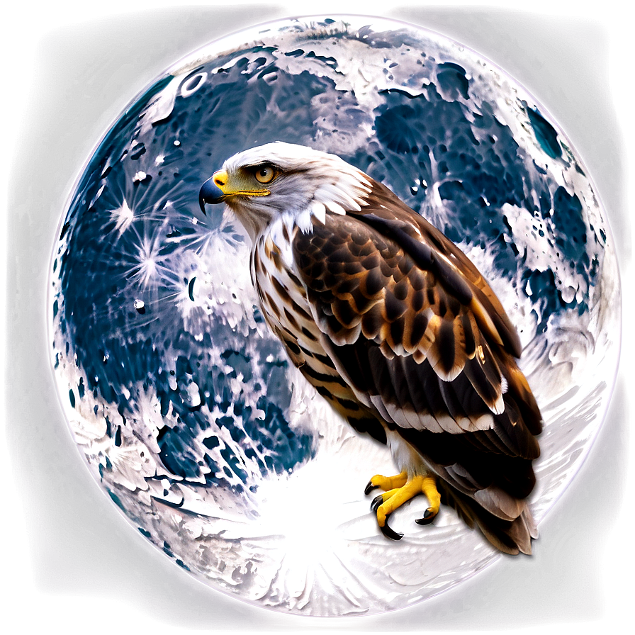 Hawk In Moonlight Png 06122024 PNG Image