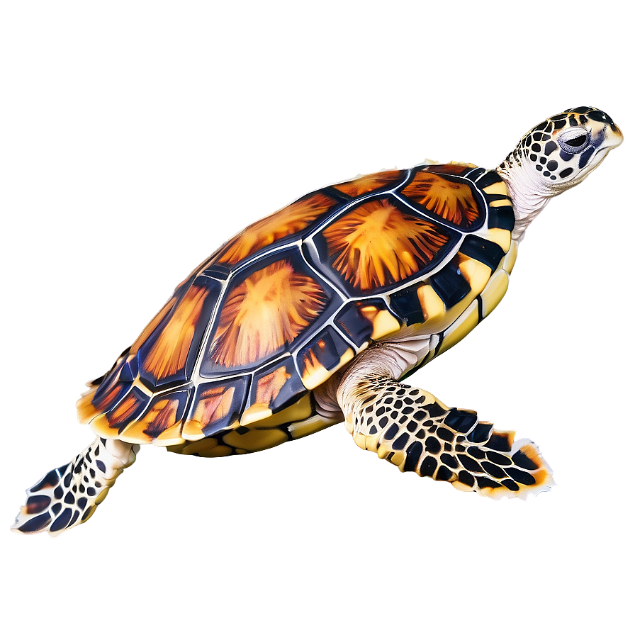 Hawksbill Sea Turtle Swimming Png Lpt54 PNG Image