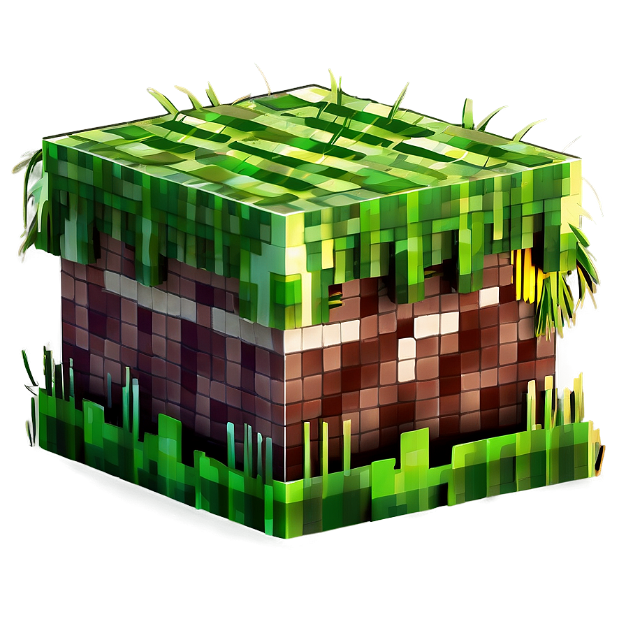 Hd Minecraft Grass Block Design Png Fbc82 PNG Image