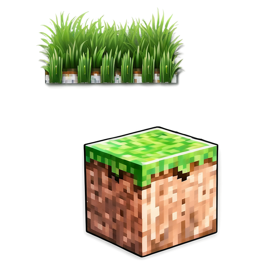 Hd Minecraft Grass Block Design Png Lcg4 PNG Image