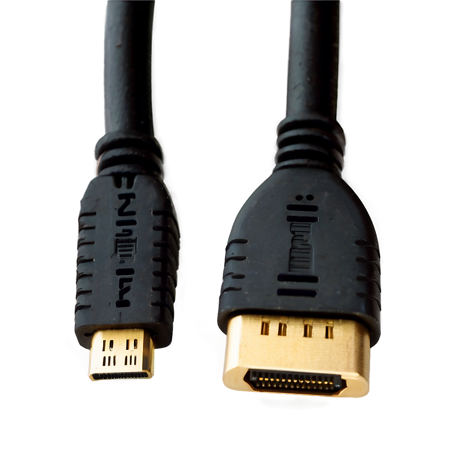 Hdmi Cable With Ferrite Cores Png 06292024 PNG Image