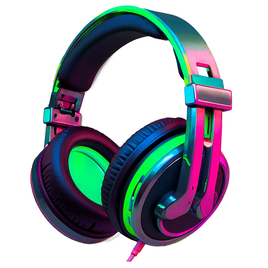 Headphones Green Neon Png 05042024 PNG Image