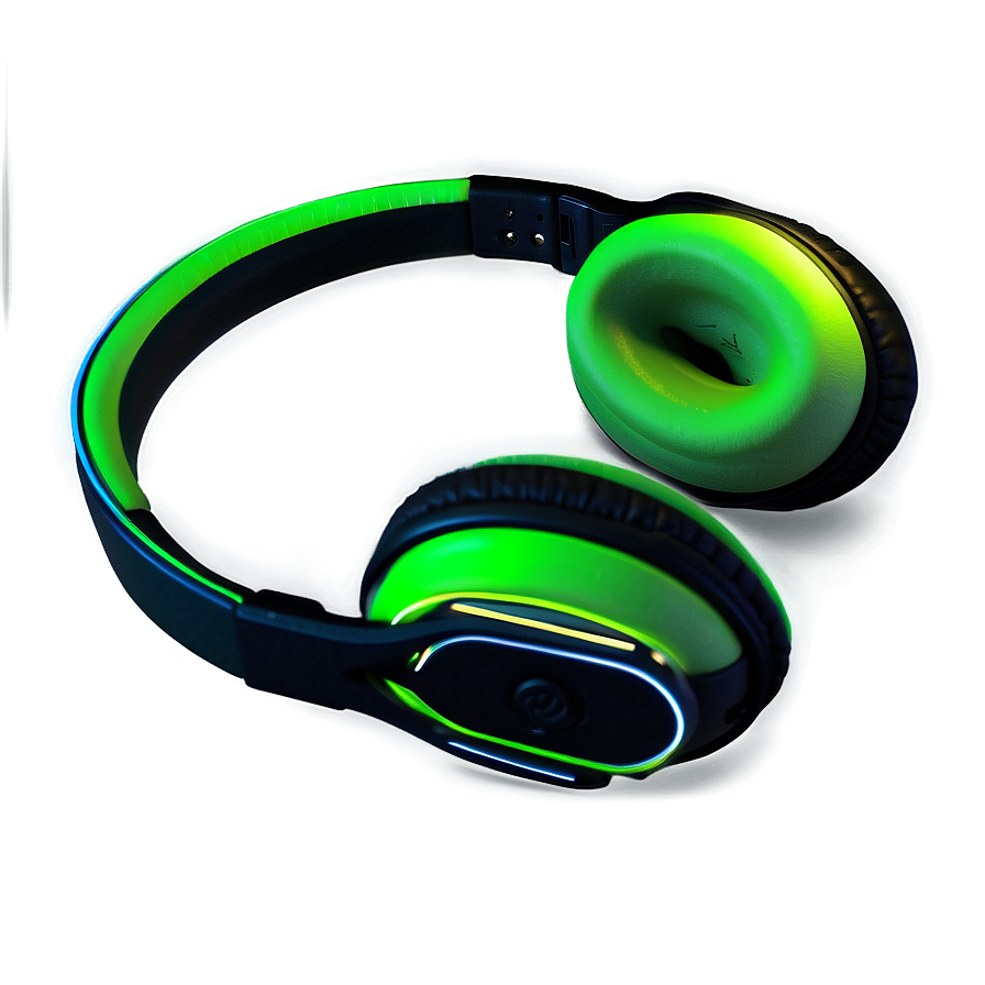 Headphones Green Neon Png Mbn PNG Image